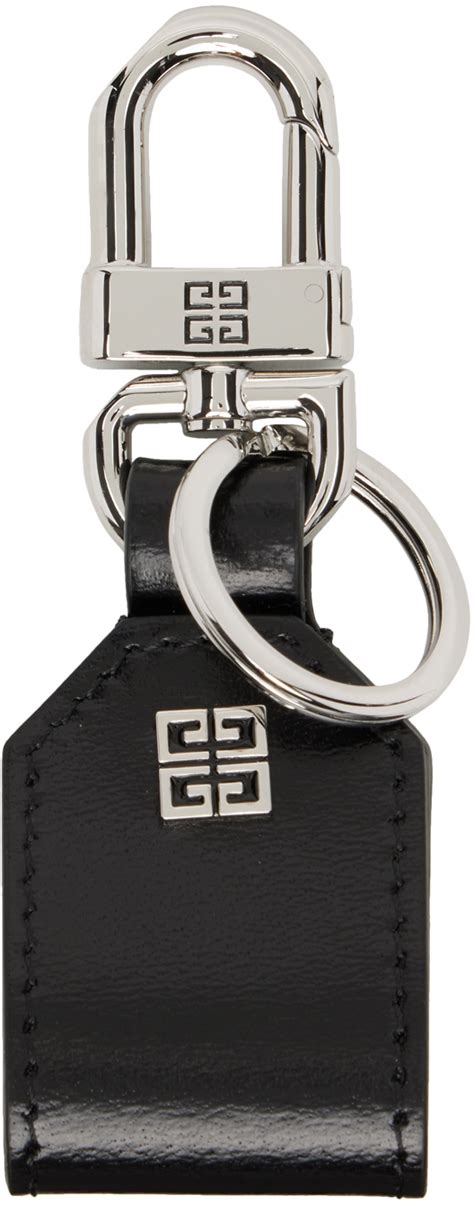 Givenchy: Black 4G Keychain 